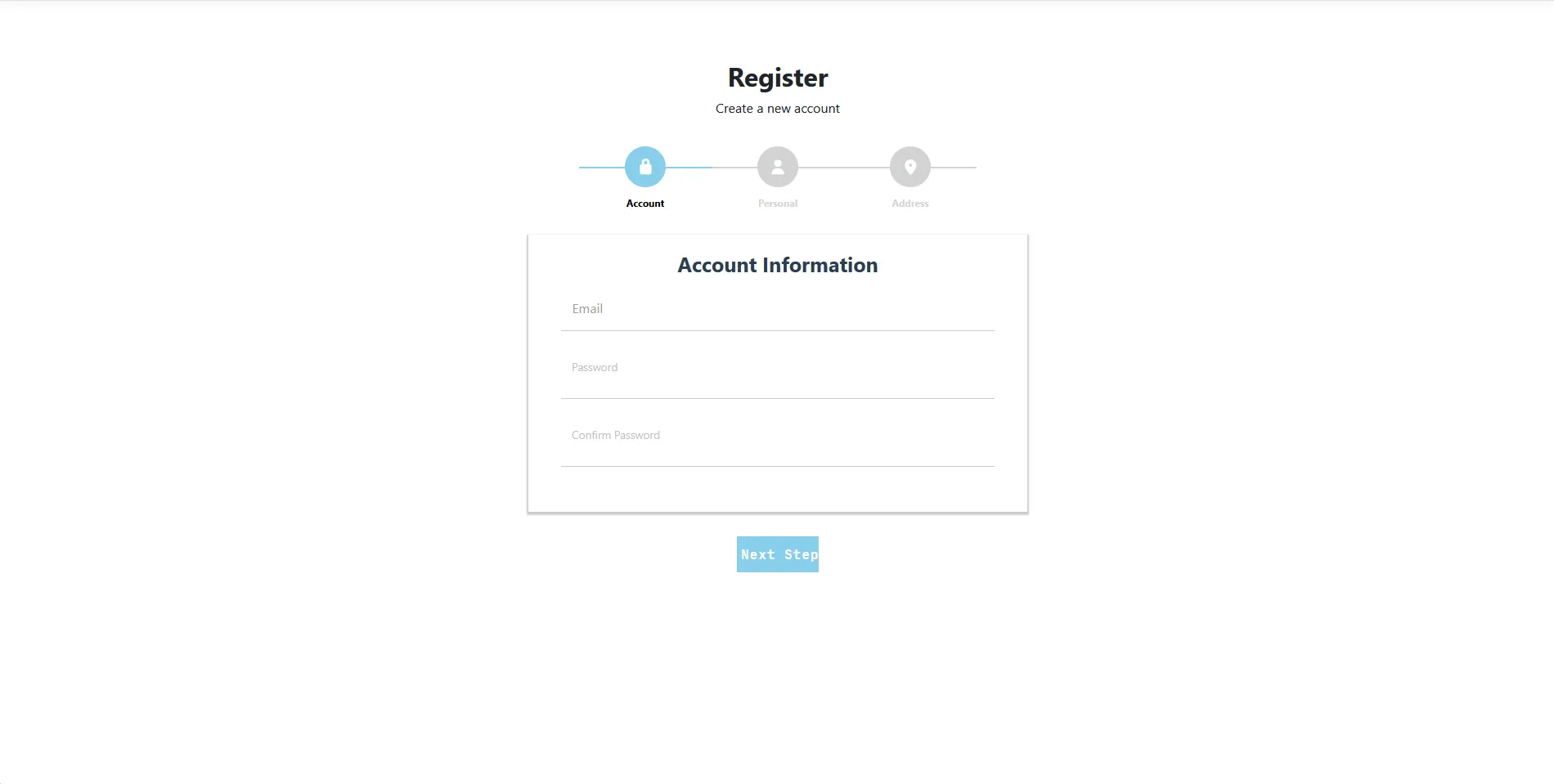 Acccount section